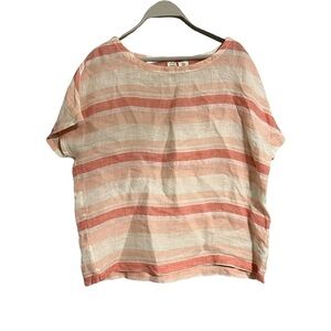 Artisan NY Linen striped blouse medium